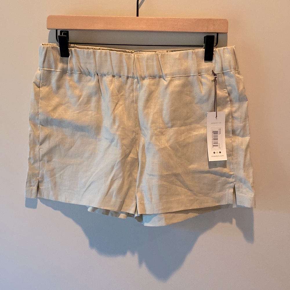 NWT Three Dots Linen Short